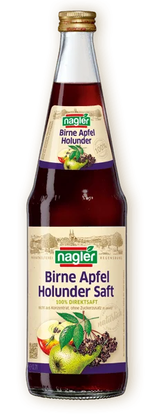 Birne Apfel Holunder Saft